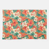 Muster der tropischen hawaiianischen Blume Geschirrtuch (Horizontal)