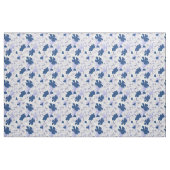 Muster der tropischen Hibiskus-Blume in Blau und W Stoff (Fat Quarter (45,7 x 55,9 cm))
