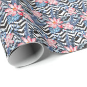 Muster der tropischen Lotus-Blume Geschenkpapier (Rolleneckpunkt)