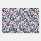 Muster der tropischen Lotus-Blume Geschenkpapier Set (Vorderseite 2)