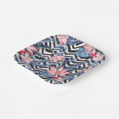 Muster der tropischen Lotus-Blume Pappteller (Gewinkelt)