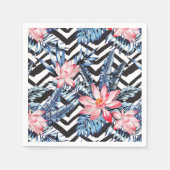 Muster der tropischen Lotus-Blume Serviette (Vorderseite)