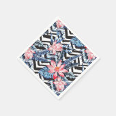 Muster der tropischen Lotus-Blume Serviette (Ecke)