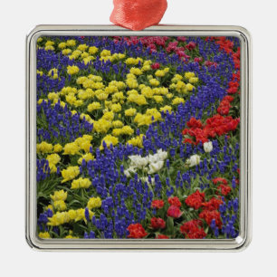 Muster der Tulpen und der Blume des Weintraubs, 2 Ornament Aus Metall