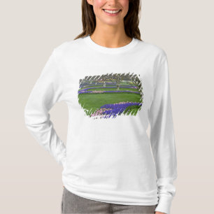 Muster der Tulpen und der Blume des Weintraubs, 4 T-Shirt