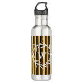 Muster der vertikalen Linien der Rustikalen Bambus Edelstahlflasche (Vorderseite)