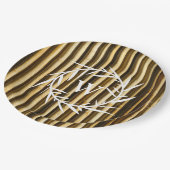 Muster der vertikalen Linien der Rustikalen Bambus Pappteller (Schrägansicht)