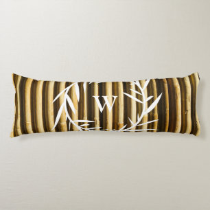 Muster der vertikalen Linien der Rustikalen Bambus Seitenschläferkissen