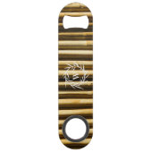 Muster der vertikalen Linien der Rustikalen Bambus Speed Flaschenöffner (Rückseite)