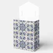 Muster der Vintagen blauen geometrischen Blume Geschenkschachtel (Geöffnet)