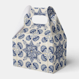 Muster der Vintagen blauen geometrischen Blume Geschenkschachtel