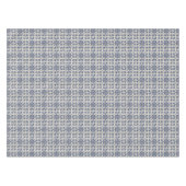 Muster der Vintagen blauen geometrischen Blume Tischdecke (Vorderseite (Horizontal))