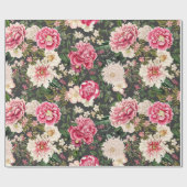 Muster der Vintagen botanischen Blume Geschenkpapier (Flach)