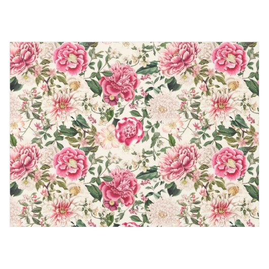 Muster der Vintagen botanischen Blume Tischdecke (Vorderseite (Horizontal))