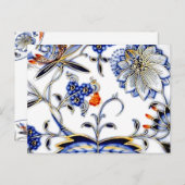 Muster der Vintagen China der blauen Zwiebel Postkarte (Vorne/Hinten)