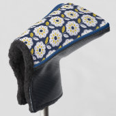 Muster der Vintagen geometrischen Blume Golf Headcover (3/4 Vorderseite)