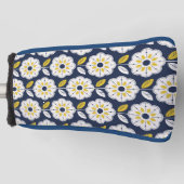 Muster der Vintagen geometrischen Blume Golf Headcover (Vorderseite)