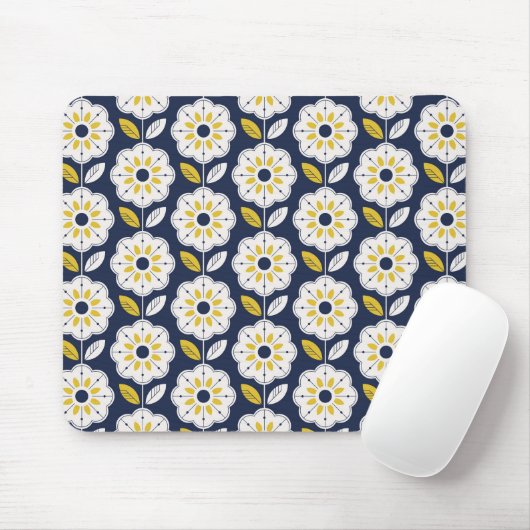 Muster der Vintagen geometrischen Blume Mousepad (Mit Mouse)