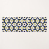 Muster der Vintagen geometrischen Blume Yogamatte (Vorderseite (Horizontal))