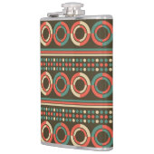 Muster der Vintagen geometrischen Form Flachmann (Links)