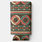 Muster der Vintagen geometrischen Form Selters Dosenkühler (Rückseite)