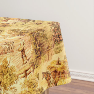 Muster der Vintagen Landschaftsbilder Tischdecke