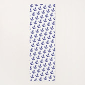 Muster der Vintagen Navy-Blue-Verankerungen Yogamatte (Rückseite)