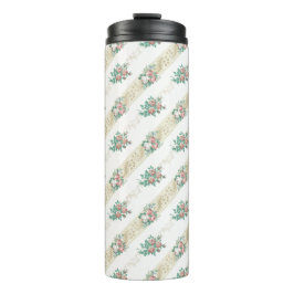 Muster der Vintagen Rose - Thermaltumbler Thermosbecher