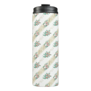 Muster der Vintagen Rose - Thermaltumbler Thermosbecher