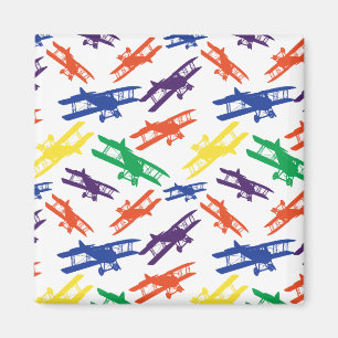 Muster der Vintagen zweistufigen Flugzeugmuster Magnet