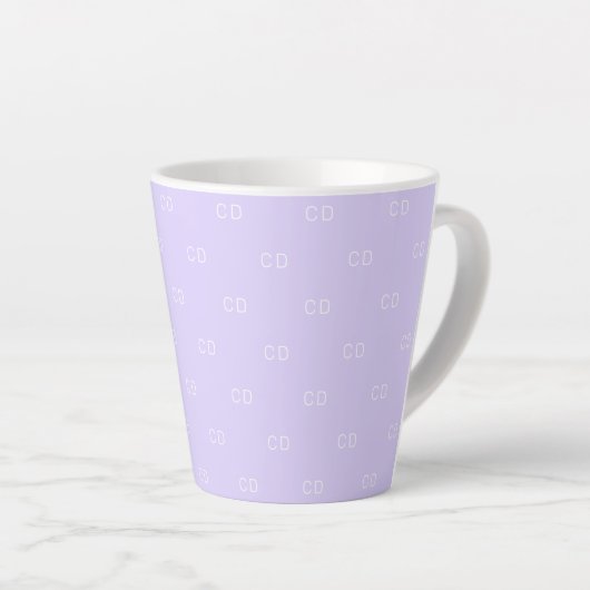 Muster der Violettlavender Monogramm Milchtasse (Rechte Ecke)