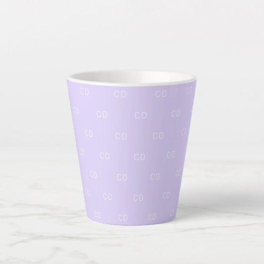 Muster der Violettlavender Monogramm Milchtasse (Vorderseite)