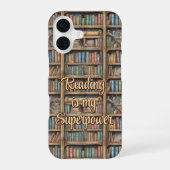 Muster der virtuellen Bibliothek iPhone 16 Hülle (Rückseite)