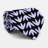 Muster der Vogelfüße - Pulver Blau und Schwarz Krawatte (Gerollt)