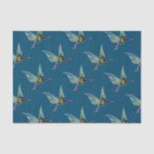 Muster der Waldfrüchte in Blau Seidenpapier (Vorderseite)