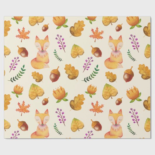 Muster der Waldfüßer Foliage Geschenkpapier (Flach)