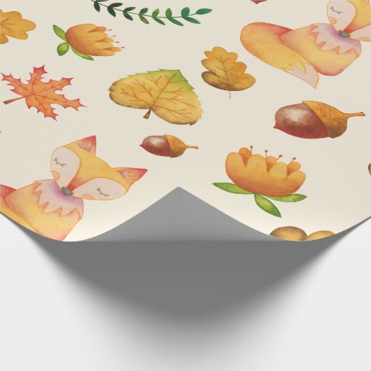 Muster der Waldfüßer Foliage Geschenkpapier (Ecke)