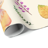 Muster der Waldfüßer Foliage Geschenkpapier (Rolleneckpunkt)