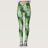 Muster der waldgrünen Camouflage Leggings (Vorderseite)