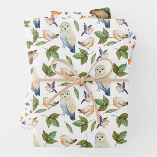 Muster der Waldlandschaft Geschenkpapier Set (Beispiel)