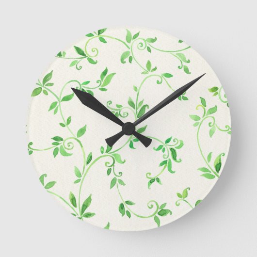 Muster der Wasserfarben Runde Wanduhr (Vorderseite)