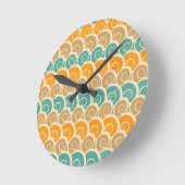 Muster der Wasserfarben Runde Wanduhr (Winkel)