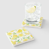 Muster der Wasserfarben Steinuntersetzer (Seitenansicht)