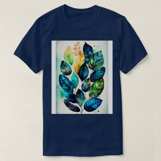 Muster der Wasserfarben T-Shirt (Design vorne)