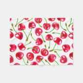 Muster der Wasserfarbenkirschen Fleecedecke (Vorderseite (Horizontal))