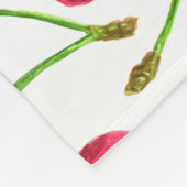 Muster der Wasserfarbenkirschen Fleecedecke (Ecke)