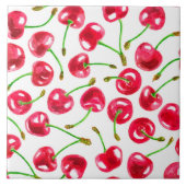 Muster der Wasserfarbenkirschen Fliese (Vorderseite)