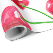 Muster der Wasserfarbenkirschen Geschenkpapier (Rolleneckpunkt)