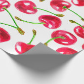 Muster der Wasserfarbenkirschen Geschenkpapier (Ecke)