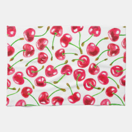 Muster der Wasserfarbenkirschen Handtuch